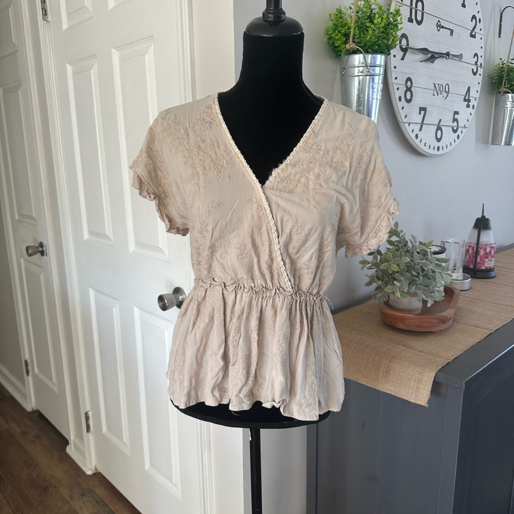 Maurice’s Elegant Cream Wrap Top
